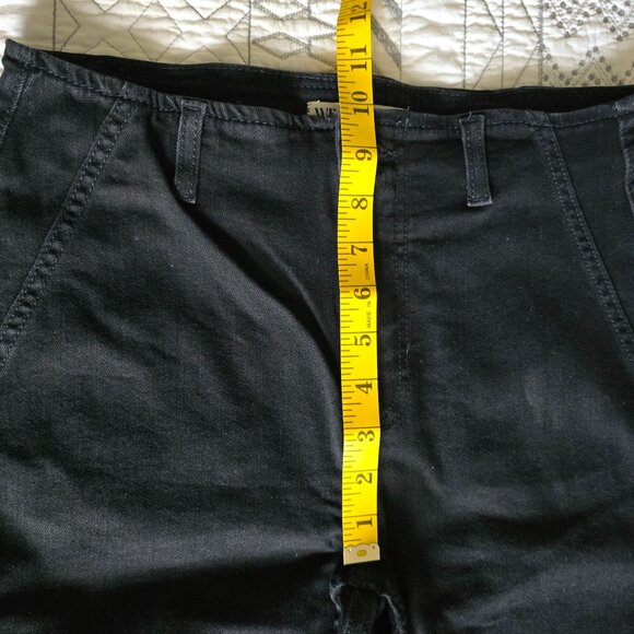 Free People Level Up Slit Slim Jeans Pitch Black Size 28 Inseam 32 NWOT - Picture 4 of 12